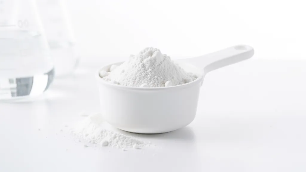 Creatine supplement capsules on a clean white background