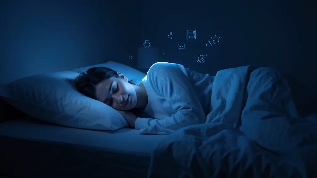 Friedliches Schlafzimmer mit weichem Licht und komfortablen Bettzeug